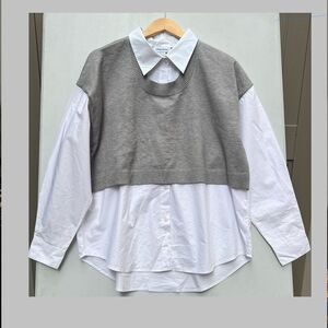 URBAN REVIVO 2 In 1 Knitted T-Shirt for Women size 8 US